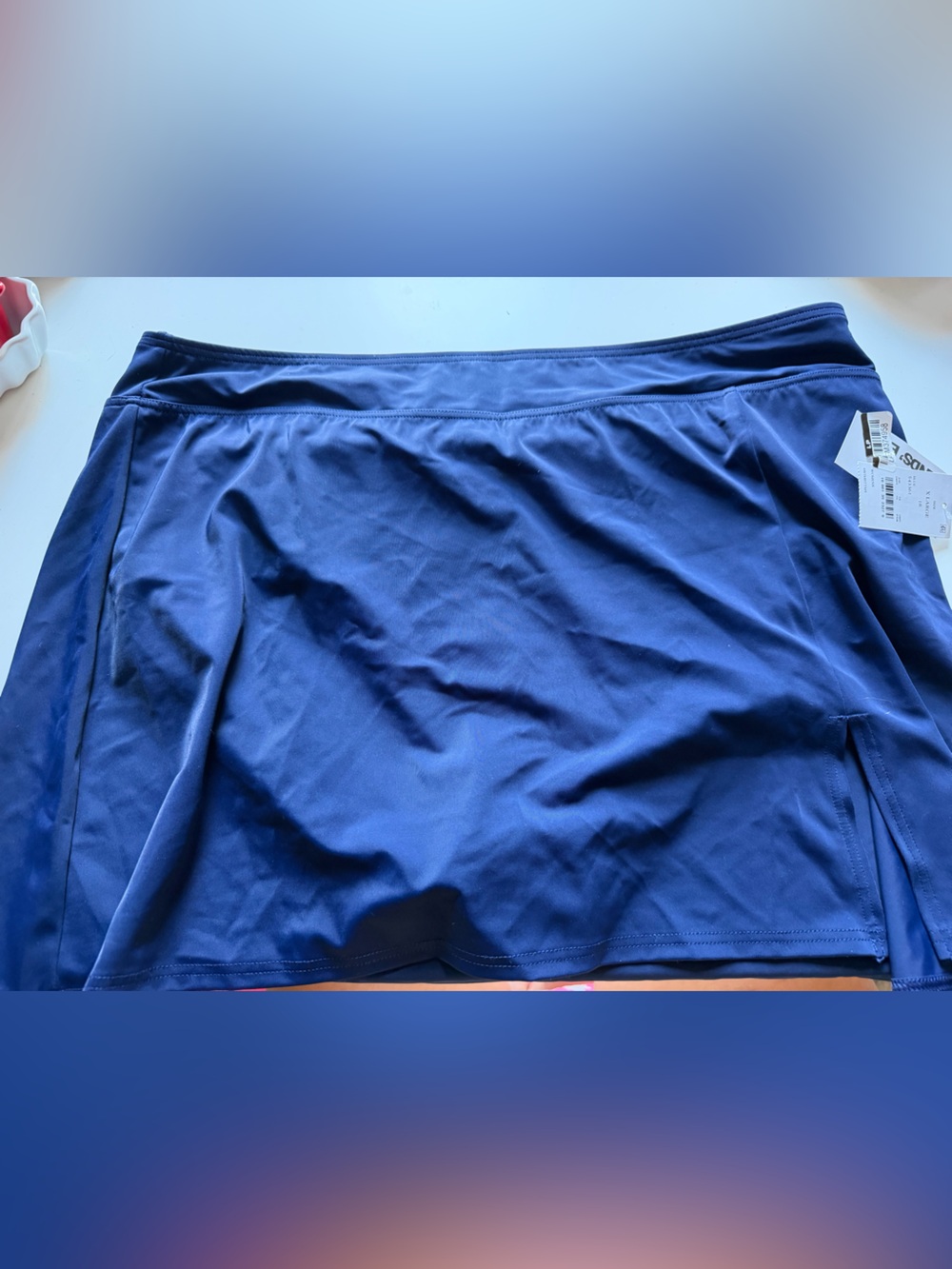 Lands end xl 18 navy swim skirt